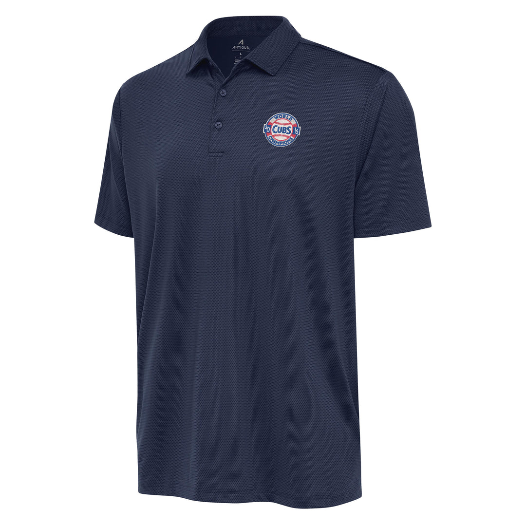 Chicago Cubs 2016 World Series Champions Ellipse Polo Navy Tees THE ANTIGUA GROUP