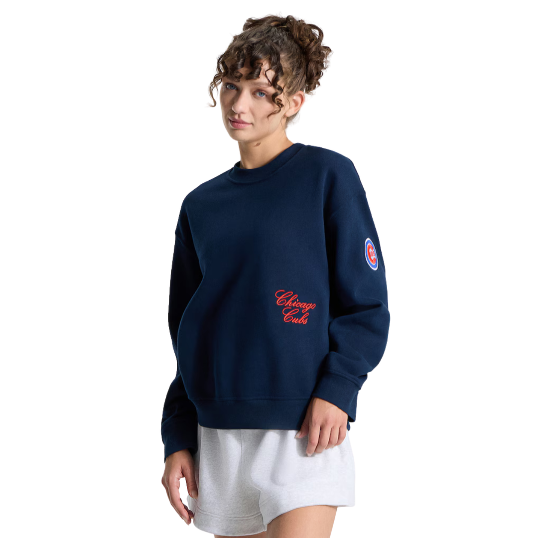 Chicago Cubs Women's Oversized Scuba Crew by lululemon Hoodies FANATICS