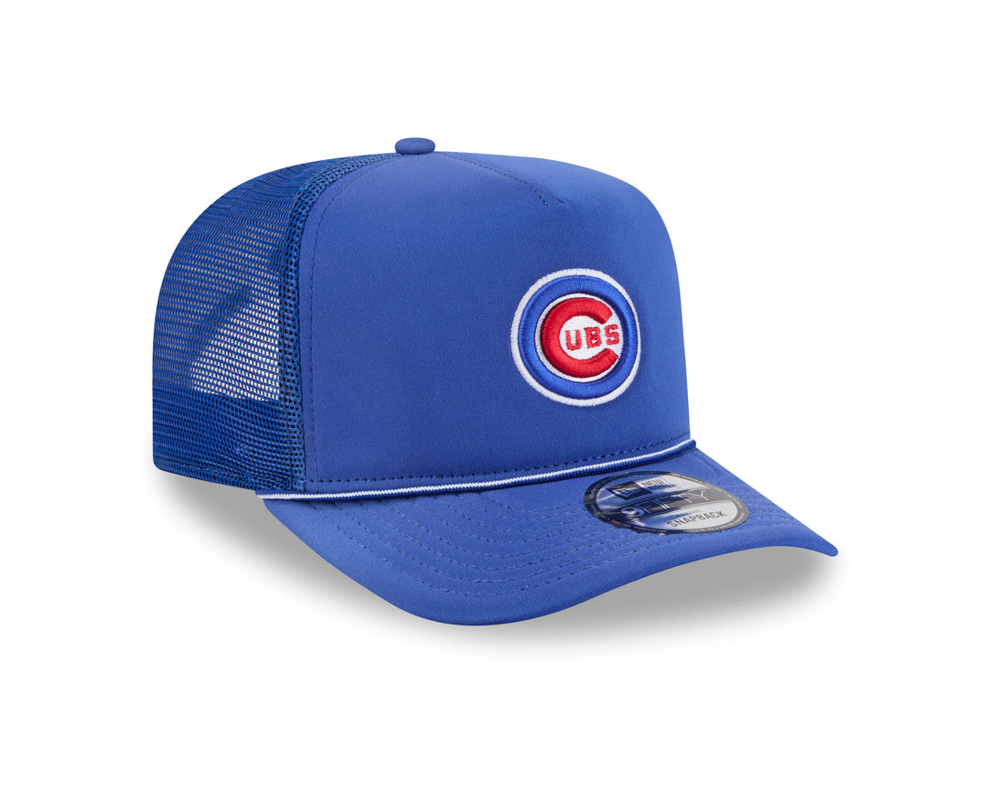 Chicago Cubs Logo Worn Trucker 9FIFTY Snapback Cap Royal by New Era Caps New Era
