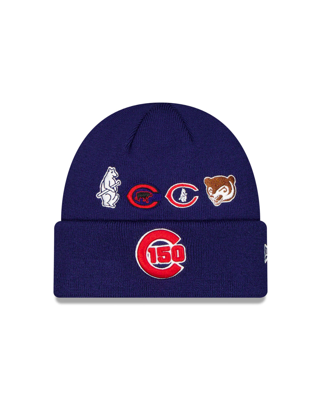 Chicago Cubs 150th Anniversary Logos Cuff Knit Beanie by New Era Knits NEW ERA CAP COMPANY