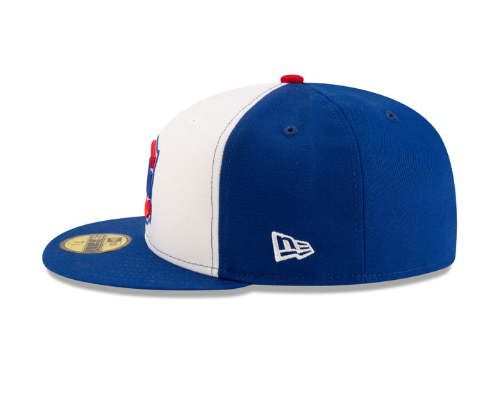 Chicago Cubs Blues Alternate 59FIFTY On-Field White &amp; Royal Youth Fitted Cap by New Era Caps NEW ERA CAP COMPANY