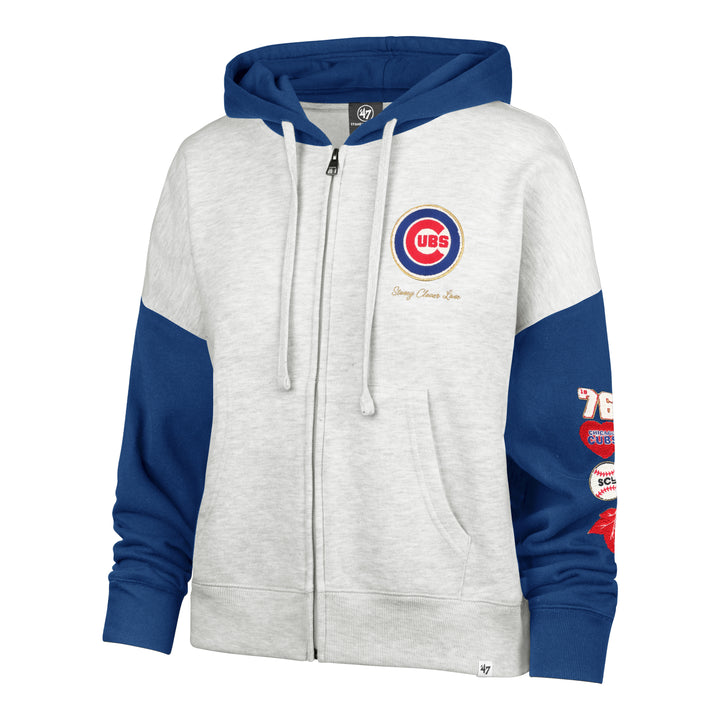 Chicago Cubs x Stoney Clover Lane Logo Patch Sleeve Colorblock Full-Zip Sweatshirt TWINS ENTERPRISE INC
