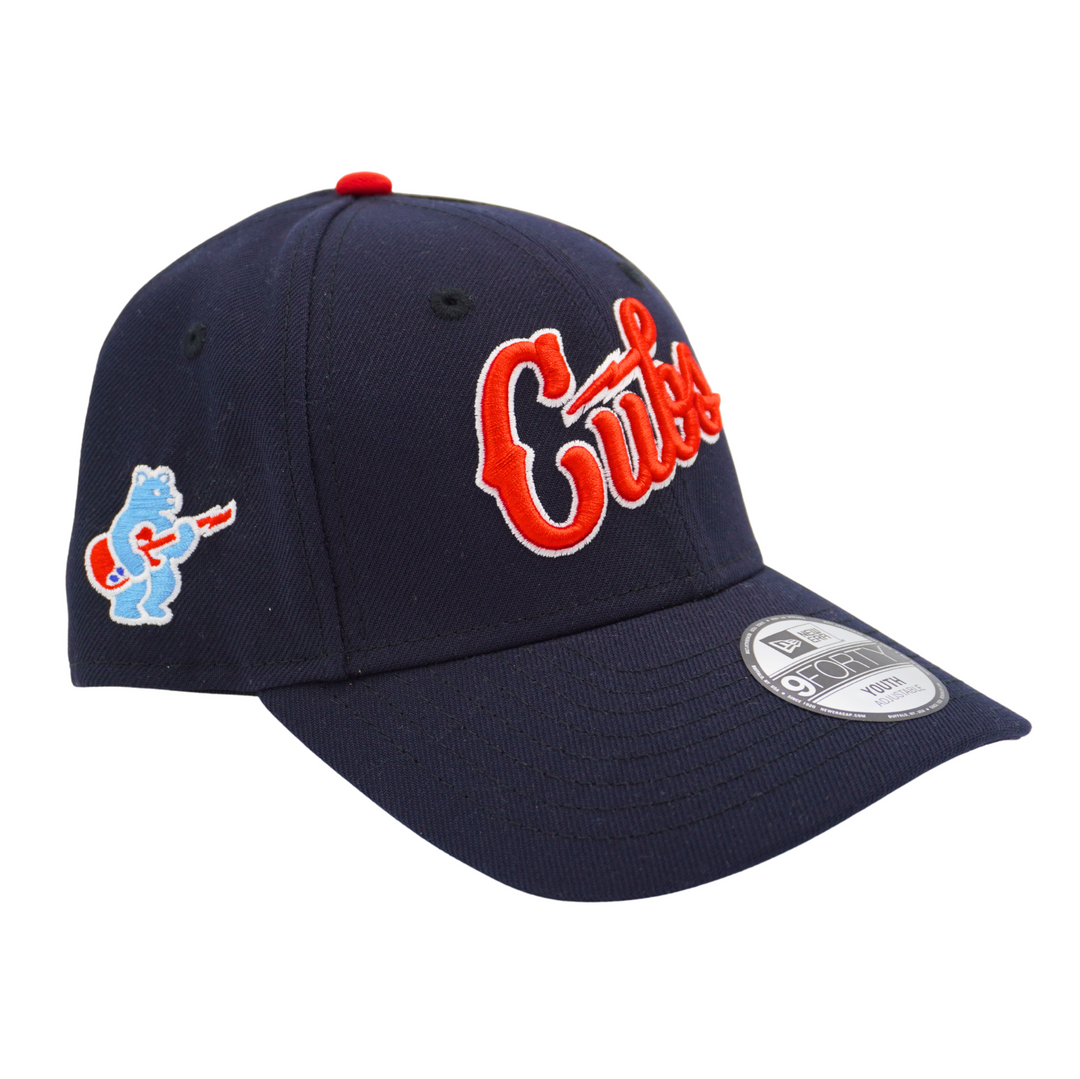 Chicago Cubs Alt 2 Electric Script Youth Navy 9Forty Cap by New Era Caps NEW ERA CAP COMPANY
