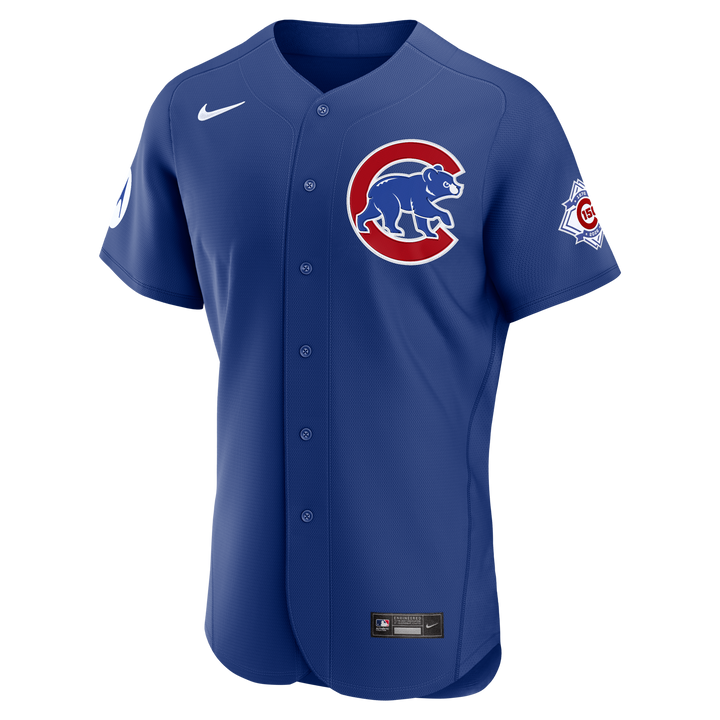 Chicago Cubs Nico Hoerner Royal Blue Alternate Elite Jersey by Nike Jerseys Nike