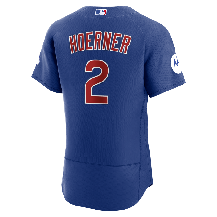 Chicago Cubs Nico Hoerner Royal Blue Alternate Elite Jersey by Nike Jerseys Nike