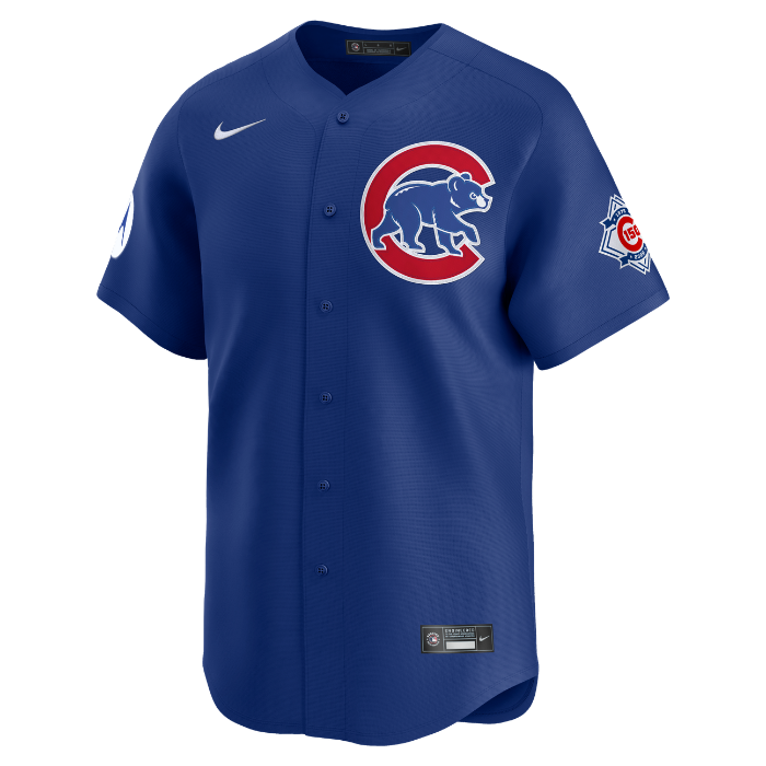 Chicago Cubs Nico Hoerner Royal Blue Alternate 150th Anniversary Limited Jersey by Nike Jerseys Nike