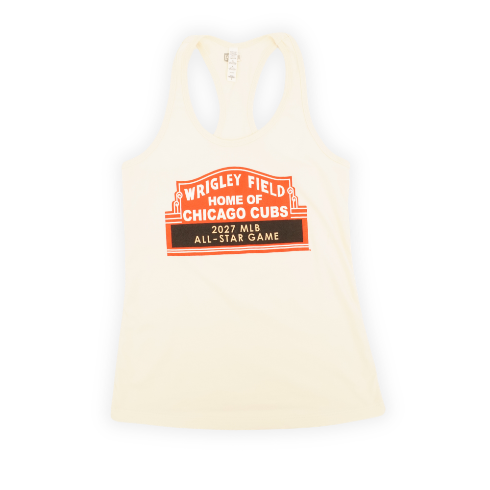 Chicago Cubs 2027 All-Star Game Marquee Chrome Women's Tank Top by New Era T-Shirt NEW ERA CAP COMPANY
