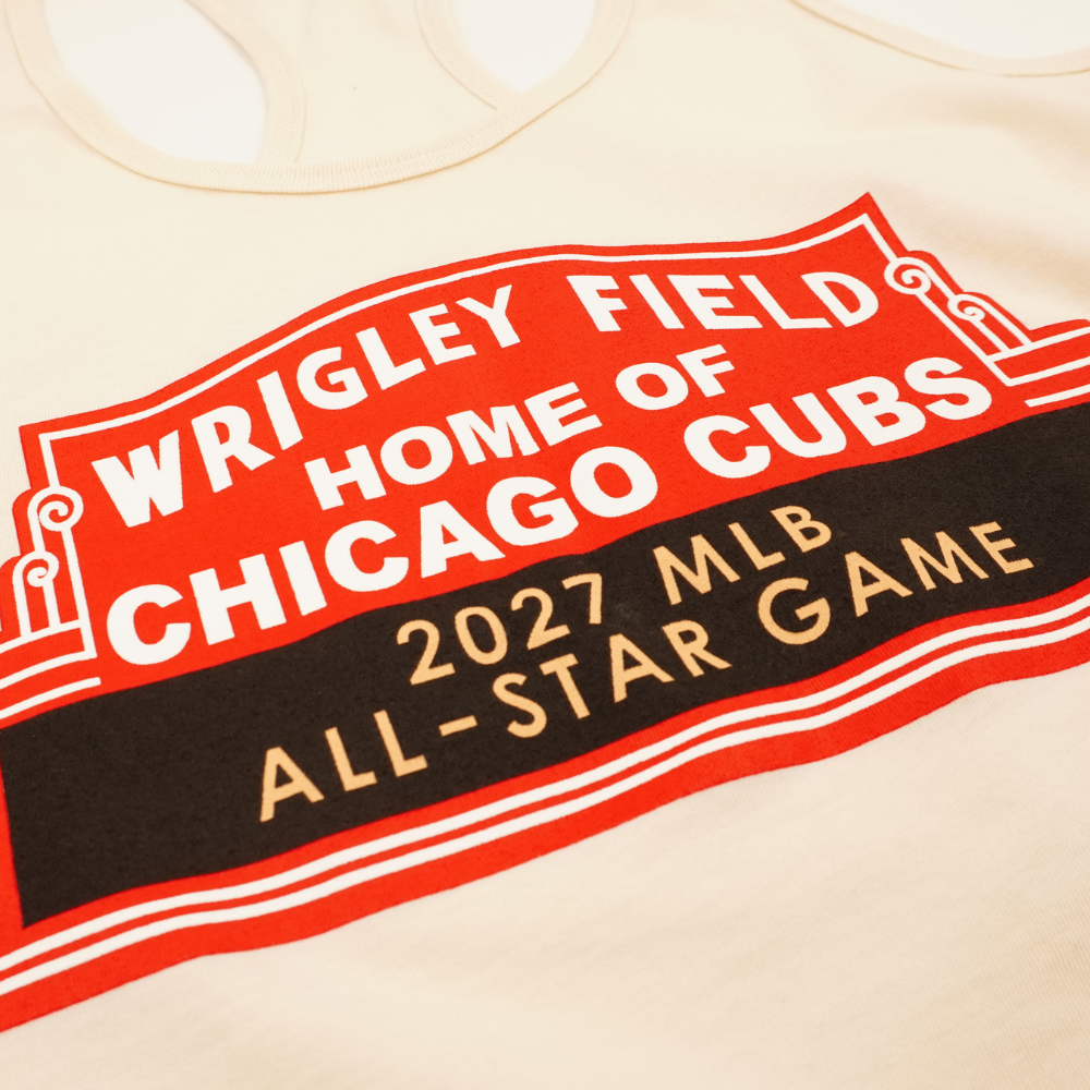Chicago Cubs 2027 All-Star Game Marquee Chrome Women's Tank Top by New Era T-Shirt NEW ERA CAP COMPANY