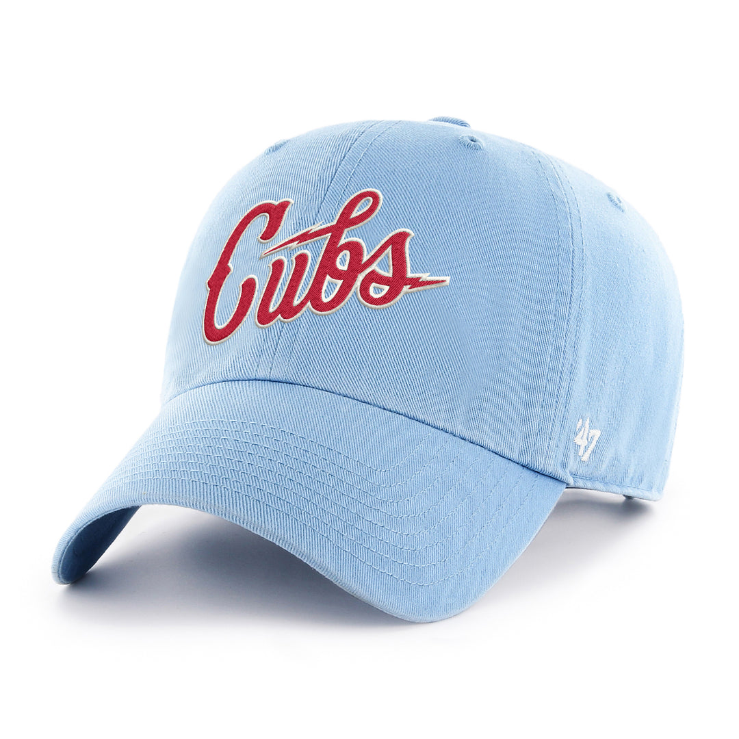 Chicago Cubs Blues Alt Script Back Light Blue Hit Clean Up Cap by '47 Brand '47 Brand