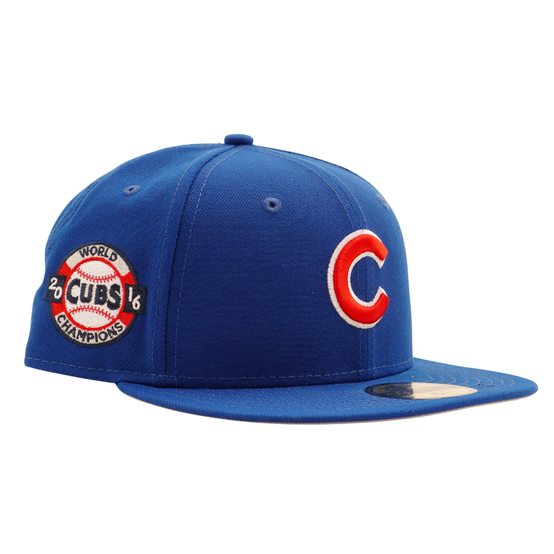 Chicago Cubs 2016 World Series 10th Anniversary Patch 59FIFTY Fitted Cap by New Era Caps NEW ERA CAP COMPANY