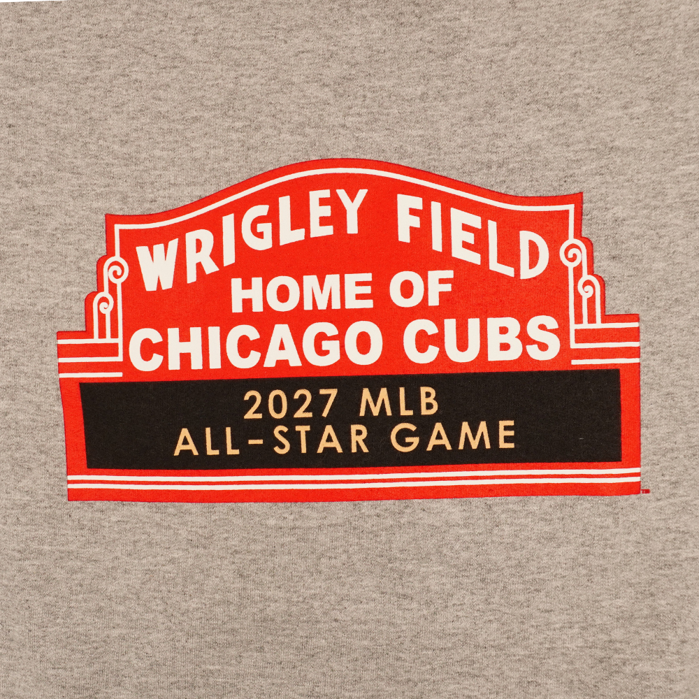 Chicago Cubs 2027 All-Star Game Grey Marquee Crew by New Era Sweatshirts & Hoodies NEW ERA CAP COMPANY
