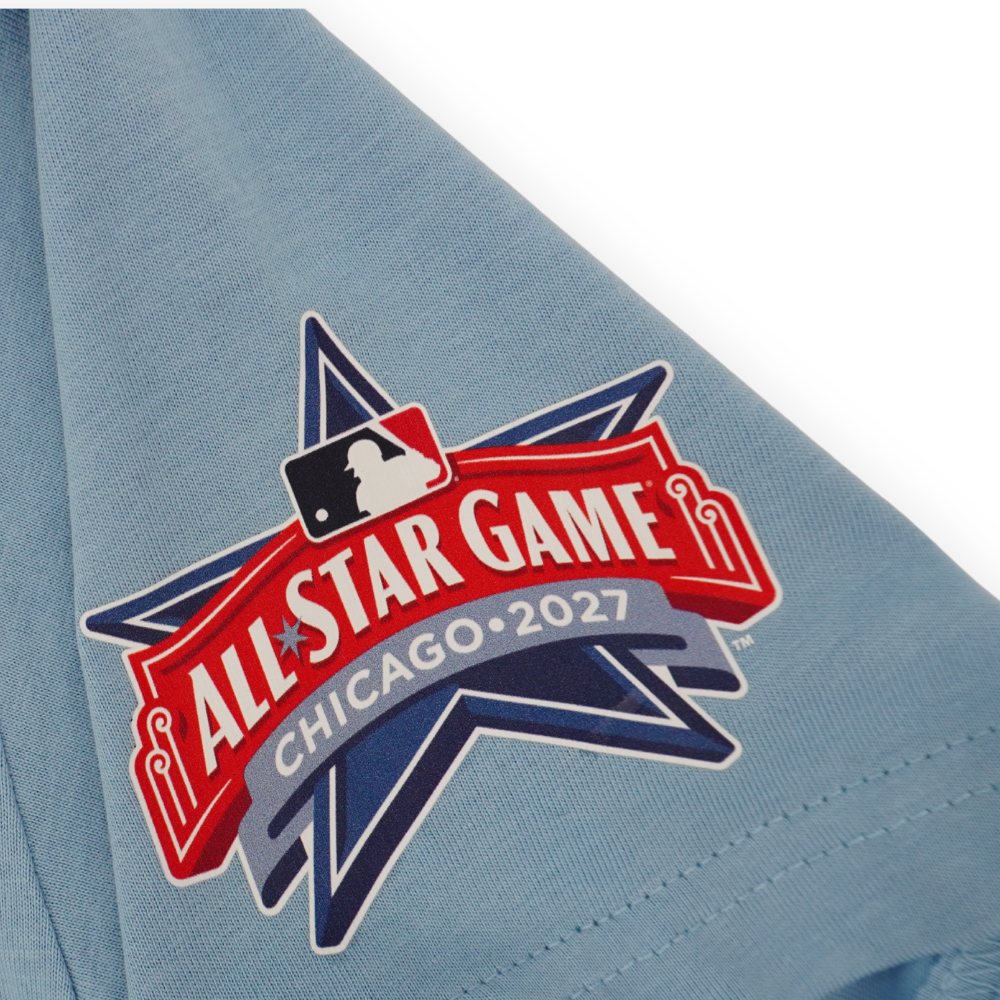 Chicago Cubs 2027 All-Star Game Chicago Light Blue Women's T-Shirt by New Era T-Shirt NEW ERA CAP COMPANY