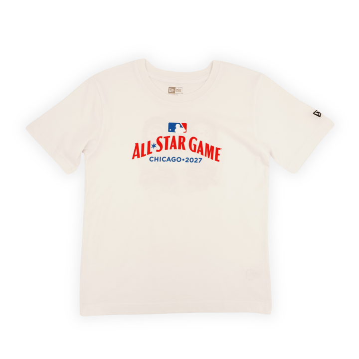 Chicago Cubs 2027 All-Star Game History Logos Youth T-Shirt by New Era T-Shirt NEW ERA CAP COMPANY