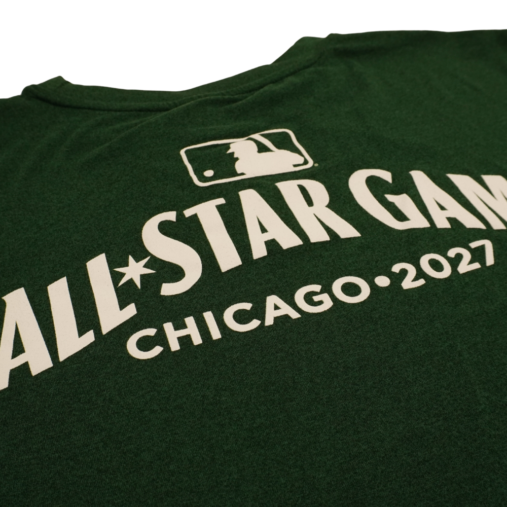 Chicago Cubs 2027 All-Star Game Wrigley Field Green T-Shirt by New Era T-Shirt NEW ERA CAP COMPANY