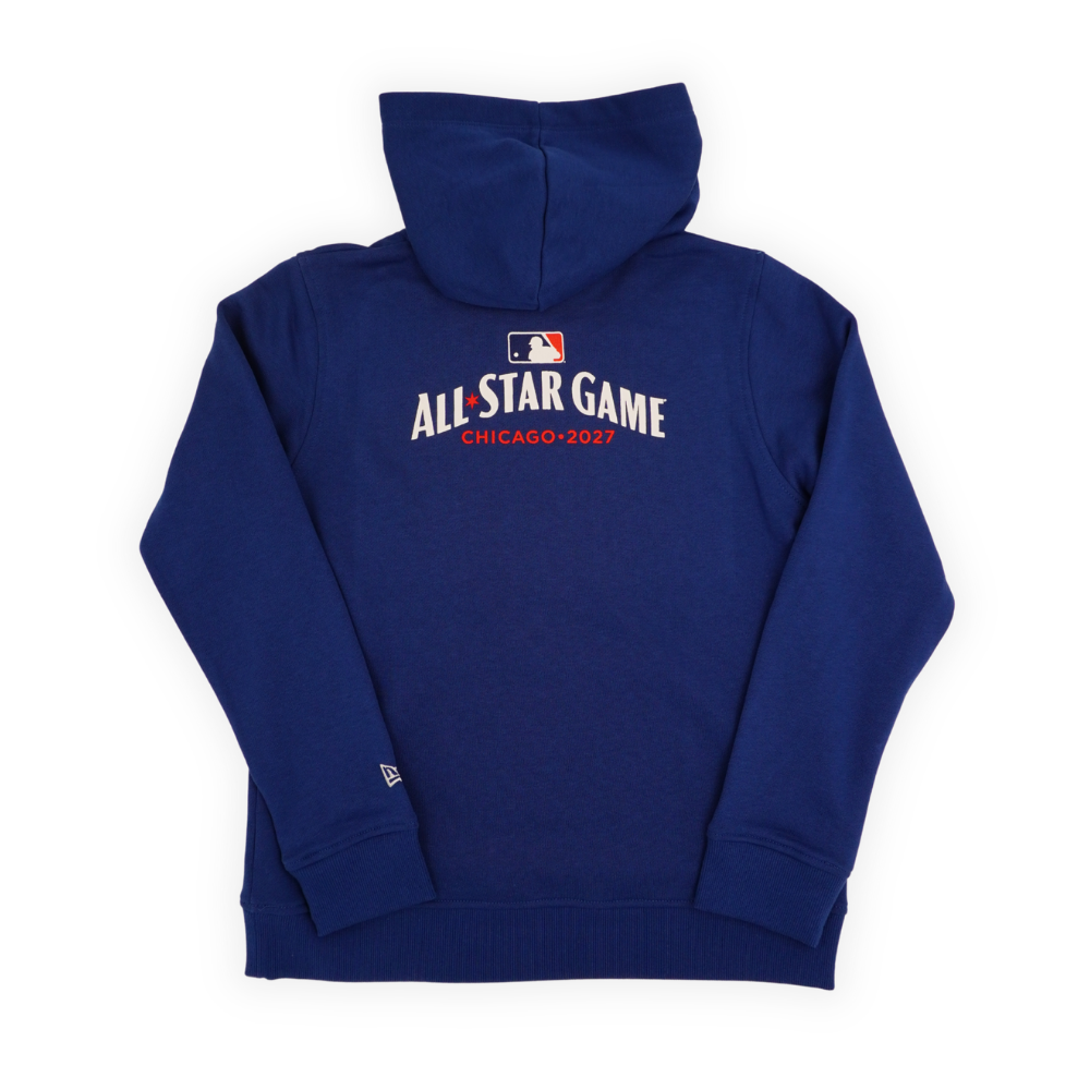 Chicago Cubs 2027 All-Star Game Logo Backer Hood Youth Hoodie by New Era Hoodie NEW ERA CAP COMPANY