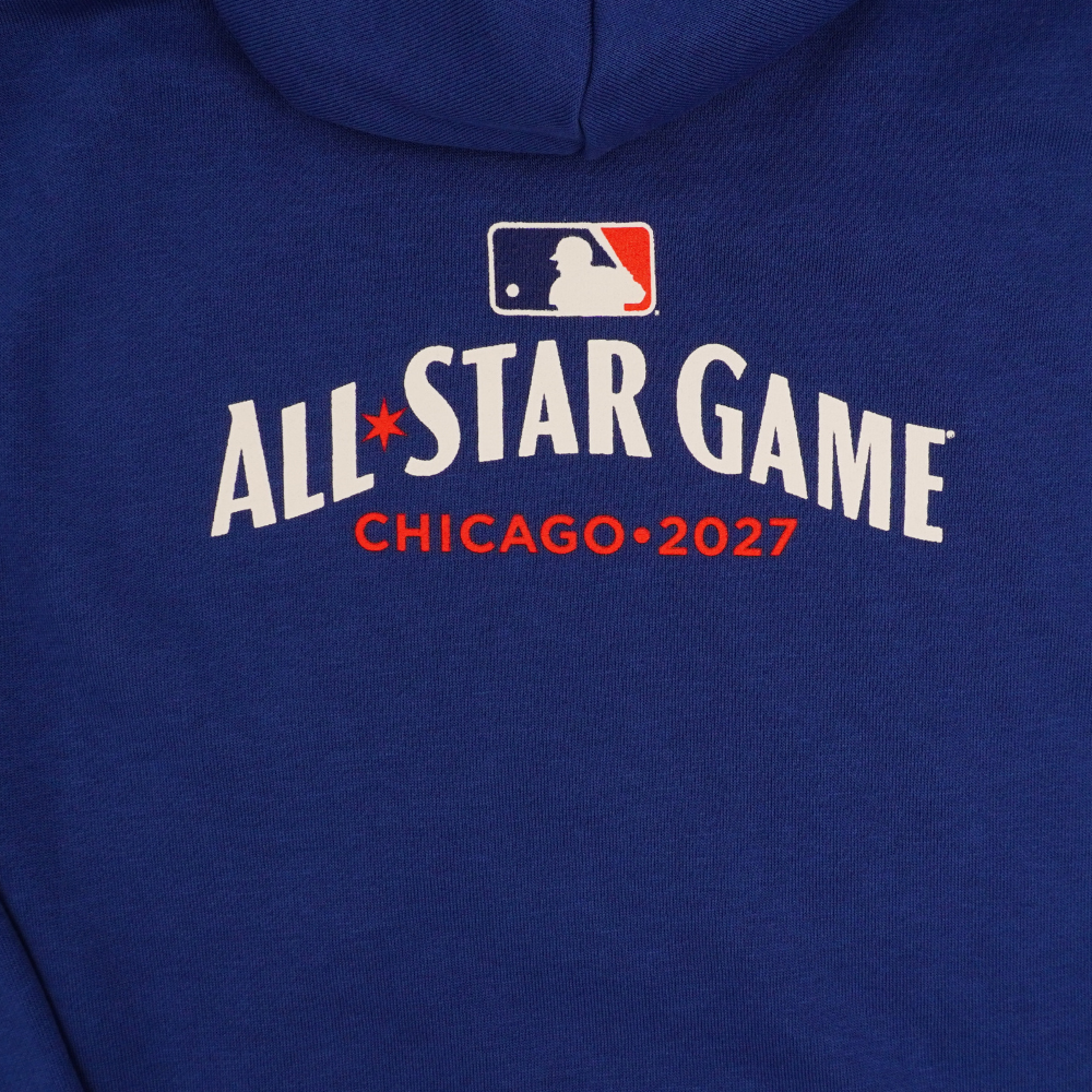 Chicago Cubs 2027 All-Star Game Logo Backer Hood Youth Hoodie by New Era Hoodie NEW ERA CAP COMPANY