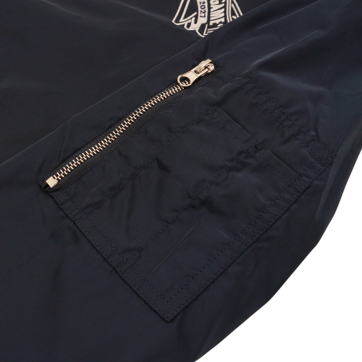 Chicago Cubs 2027 All-Star Game Nylon Bomber Navy Jacket by JH Design Group Jacket JH DESIGN GROUP