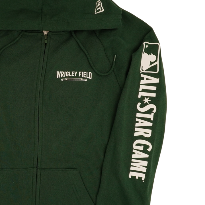 Chicago Cubs 2027 All-Star Game Wrigley Field Zip Up Hood Green Hoodie by New Era Hoodie NEW ERA CAP COMPANY