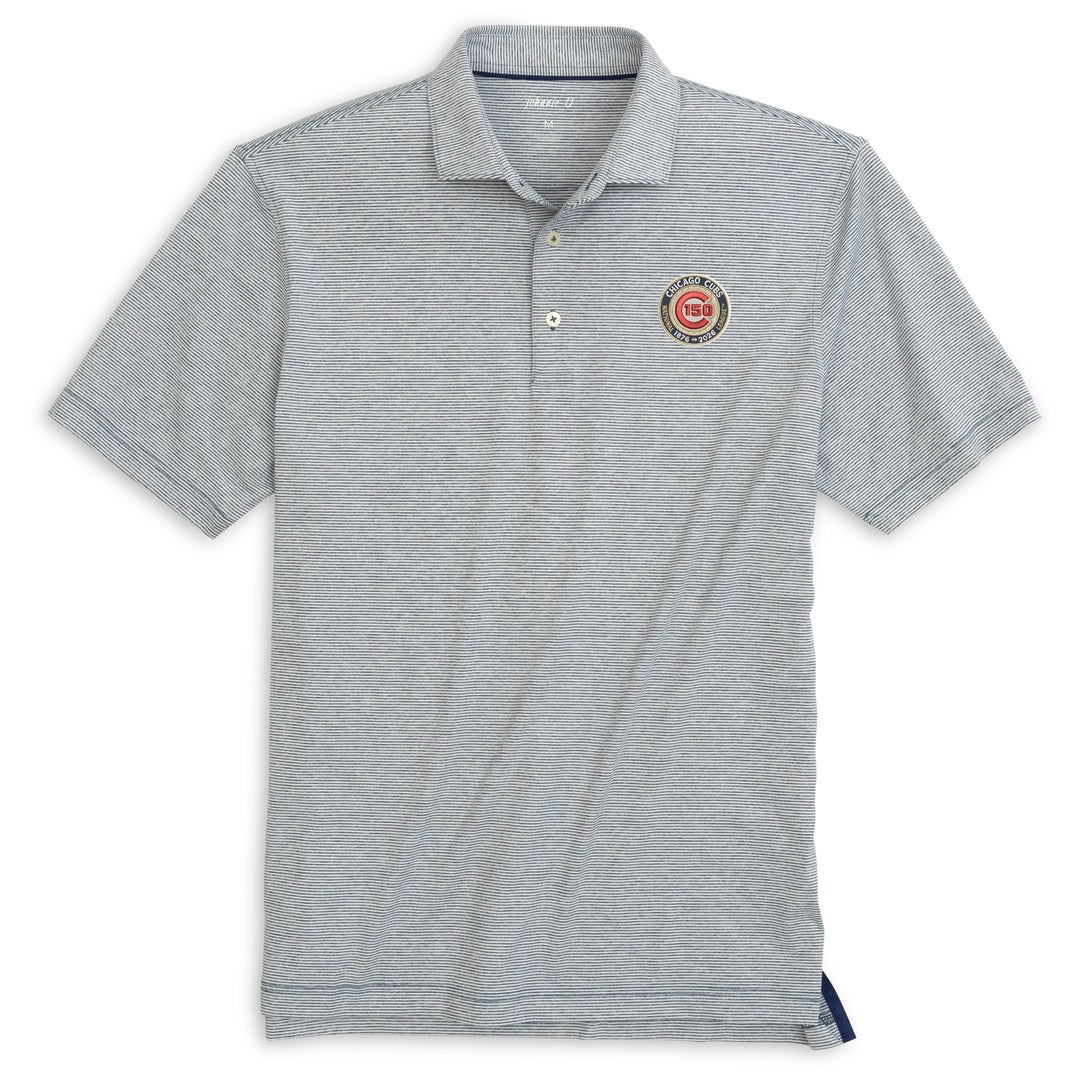 Chicago Cubs 150th Anniversary Lyndon Polo in Heather Grey by Johnnie-O Polos Johnnie O