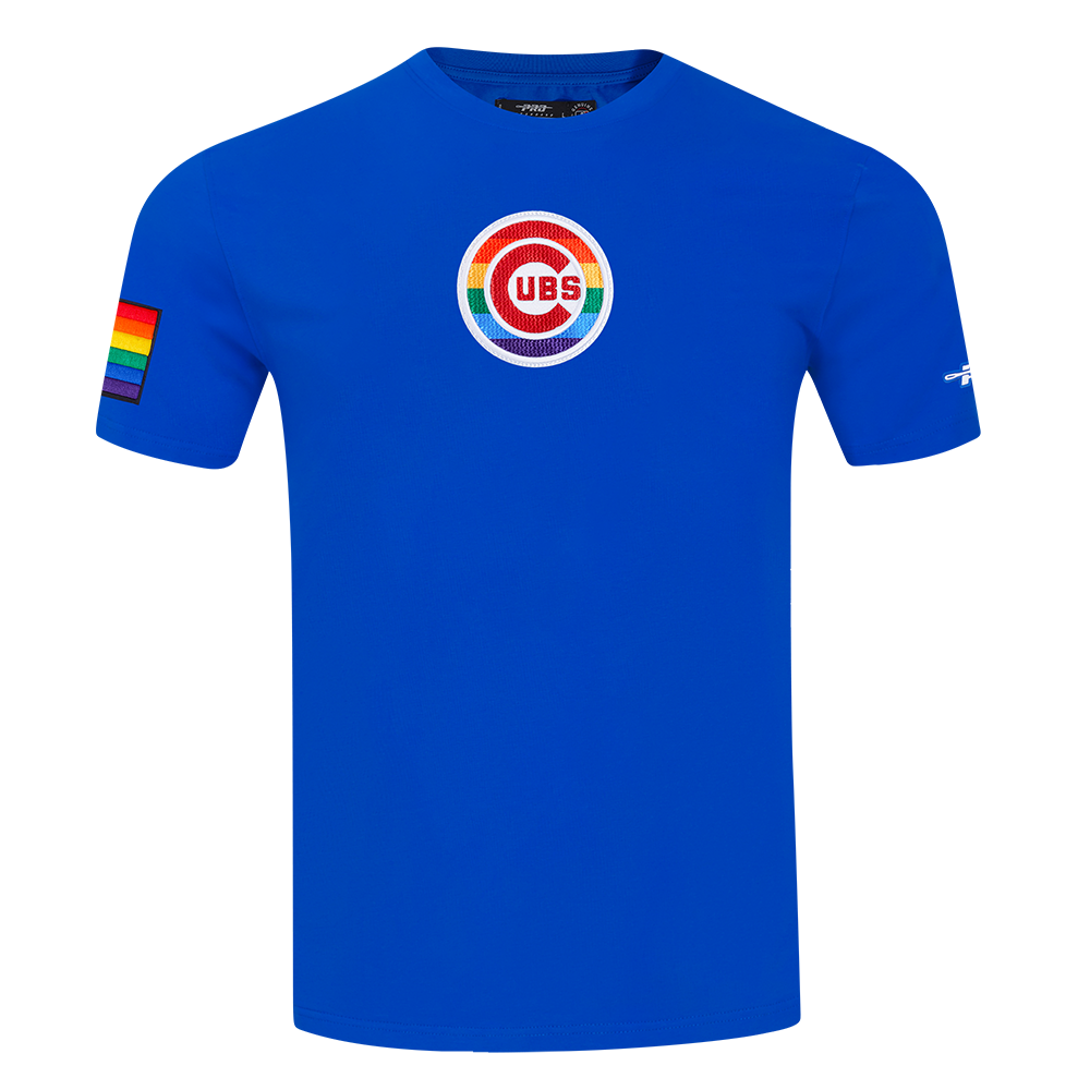 Chicago Cubs Rainbow Bullseye Pride Tee in Royal Blue by Pro Standard Short Sleeve Tees PRO STANDARD