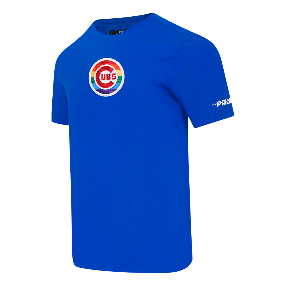 Chicago Cubs Rainbow Bullseye Pride Tee in Royal Blue by Pro Standard Short Sleeve Tees PRO STANDARD