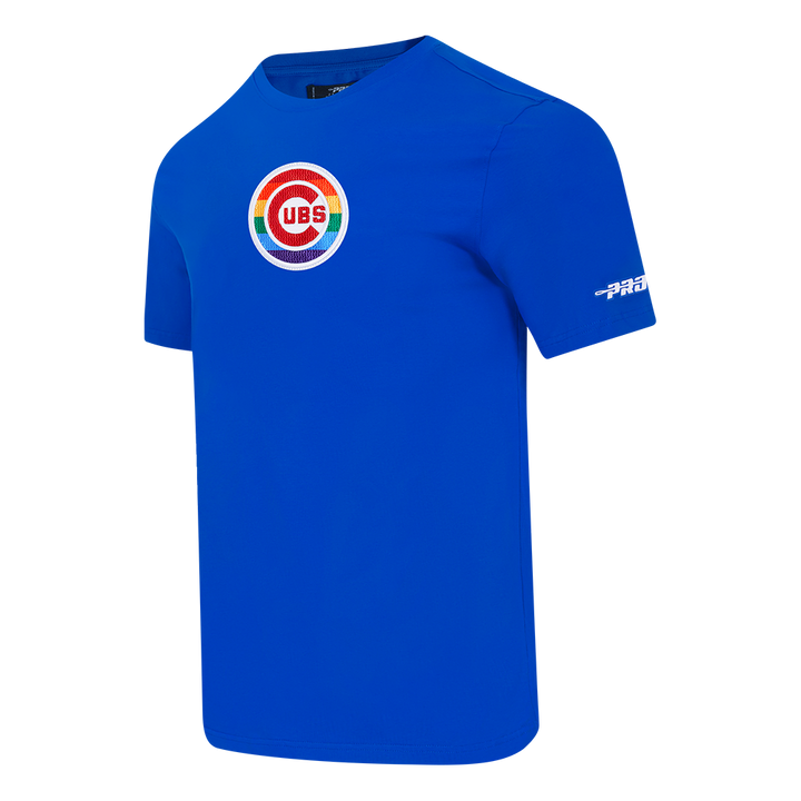 Chicago Cubs Rainbow Bullseye Pride Tee in Royal Blue by Pro Standard Short Sleeve Tees PRO STANDARD
