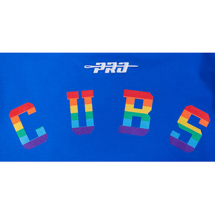 Chicago Cubs Rainbow Bullseye Pride Tee in Royal Blue by Pro Standard Short Sleeve Tees PRO STANDARD