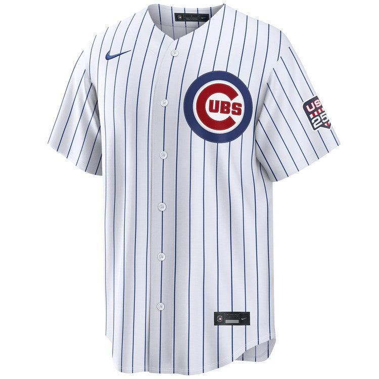 Chicago Cubs Nico Hoerner Home USA 250 Jersey by Nike NIKE USA