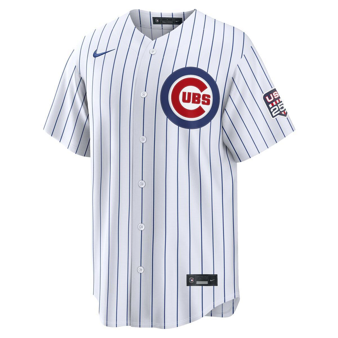 Chicago Cubs Michael Busch Home USA 250 Jersey by Nike NIKE USA