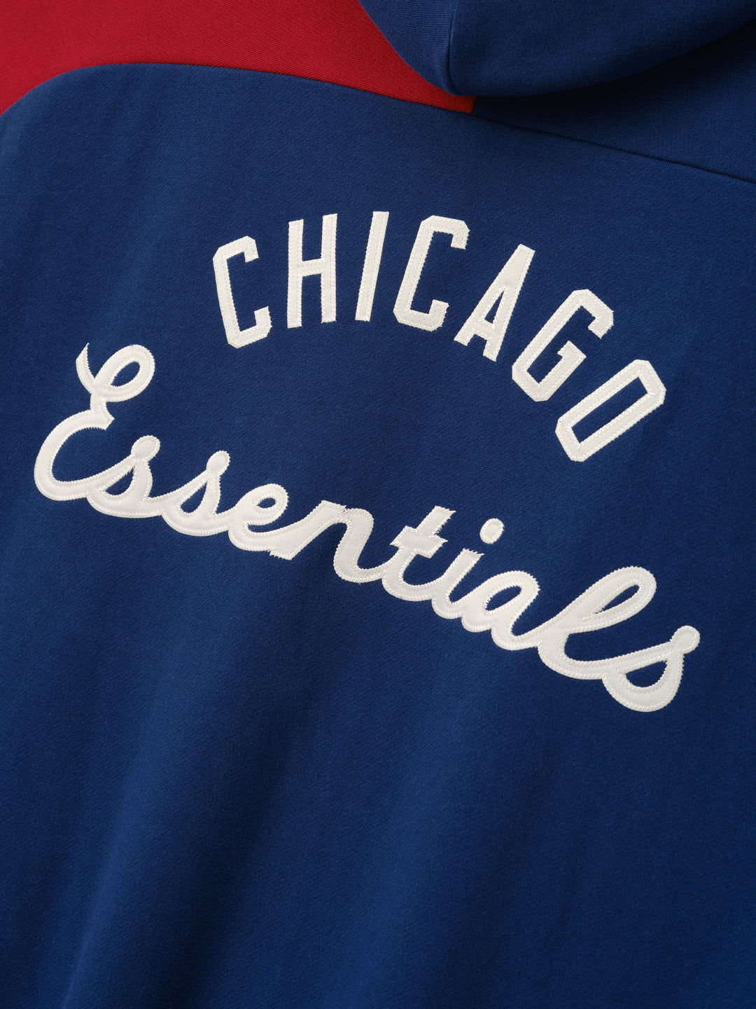 Chicago Cubs x Fear of God Raglan Half-Zip Hoodie in Royal/Red Sweatshirts &amp; Hoodies FEAR OF GOD