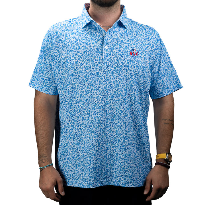 Chicago Cubs All-Star Game All-Over Print Polo by SWAG Polos SWAG