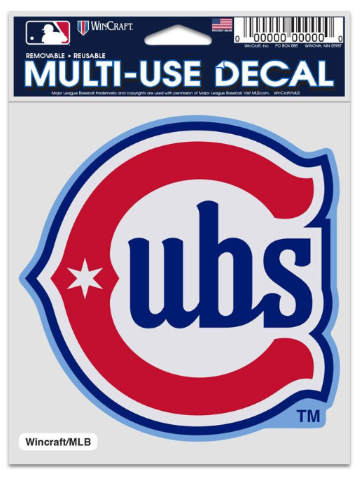Chicago Cubs Alt Blues Multi Use Decal 3.75 X 5 by Wincraft Vinyl Die-Cut Icon WINCRAFT INCORPORATED