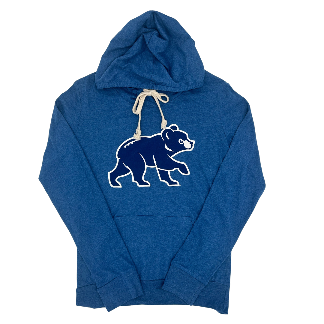 Chicago Cubs Walking Bear Blue on Blue Hoodie by New Era Sweatshirts & Hoodies NEW ERA CAP COMPANY INC