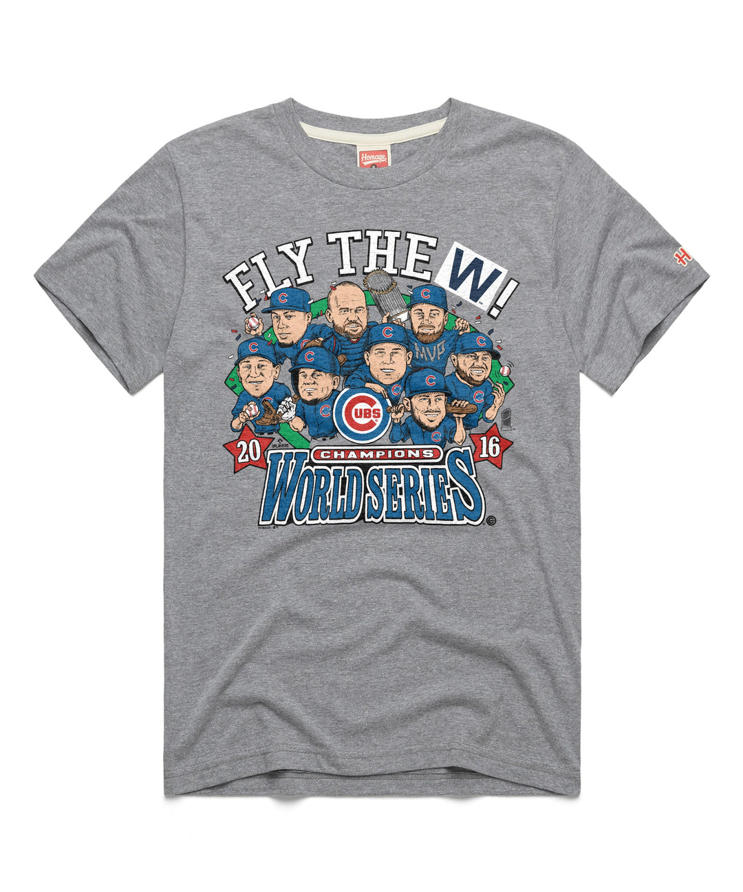 Chicago Cubs 2016 World Series Caricature Tee by Homage HOMAGE
