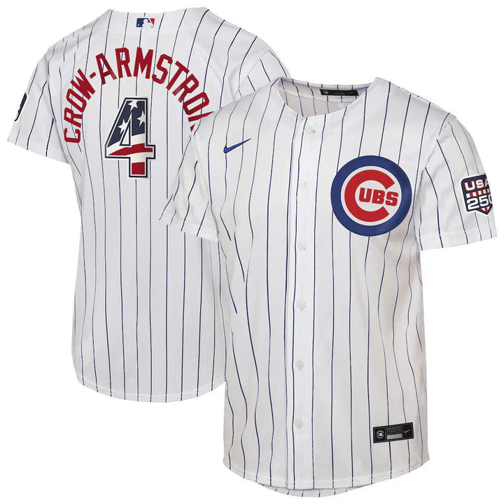 Chicago Cubs Pete Crow-Armstrong Home USA 250 Youth Jersey Jerseys Outerstuff